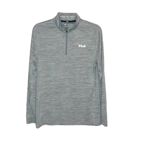 ❤️ 🆕 FILA Mens pullover 1/4 Zip Gray size small - Picture 1 of 5